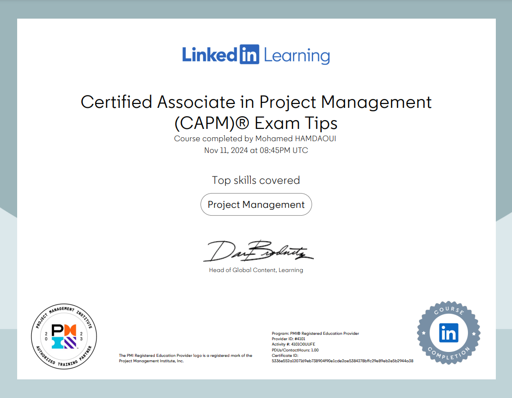 Certified Associate in Project Management  (CAPM)® Exam Tips