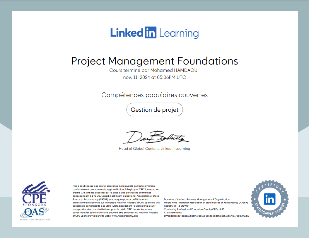 Project Management Foundations