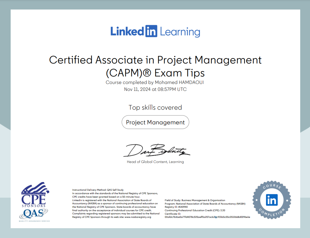 Certified Associate in Project Management  (CAPM)® Exam Tips